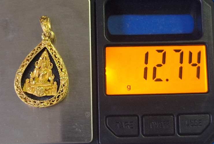 เหรียญพระพุทธชินราช ภปร ทรงหยดน้ำ เนื้อทองคำ นน.รวม 12.74 กรัม ปี2548 สวยมากๆ 4