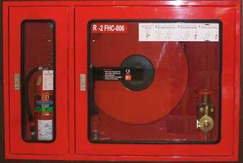 ตู้ร่วมสายส่งน้ำดับเพลิงกับถังดับเพลิง (Hose Reel and Fire Extingquisher Combine Cabinet)