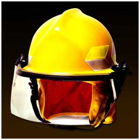 หมวกพนักงานดับเพลิงสีเหลือง รุ่น 911 ยี่ห้อ Chieftain มาตรฐาน NFPA