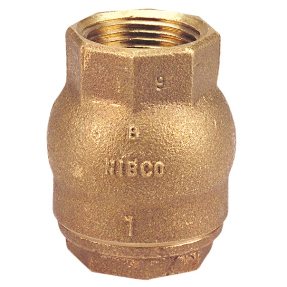 Nibco model T-480 Bronze check valve , NPT thread , 250 psi.