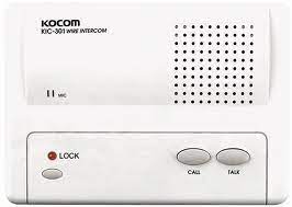 KOCOM KIC-301 Iintercom (Main 1CH), ใช้ Adaptor DC6V (battery) หรือ ใช้ถ่ำน AA 4 ก้อนได้