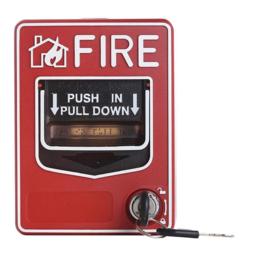 FIRE-LITE Addressable Manual Pull Station, Dual-Action, , Key Lock model BG-12LX