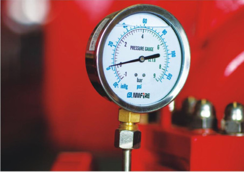 NM FIRE รุ่น YN-100 pressure guage for fire pump range -1-9 bar