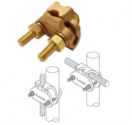 KUMWELL GXCCC 142 - 185 Ground Rod to Cable Clamp Rod Dia. = 5/8