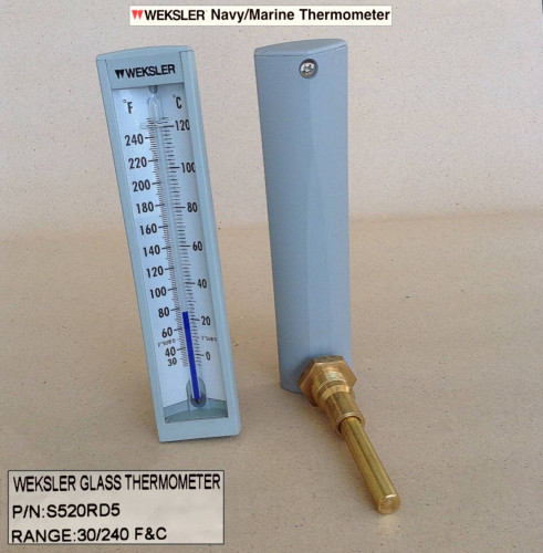 WEKSLER รุ่น S520RD5 Glass Thermometer RANGE 30/240 F&C