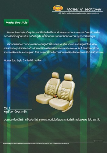ชุดหุ้มเบาะรถยนต์Master M Euro 2