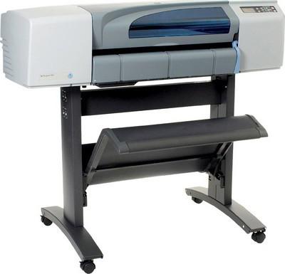 เครื่องพิมพ์ PLOTTER HP DESIGNJET 500 มือสอง ขนาด 24 นิ้ว A1 หมึกสี 4 ตลับ