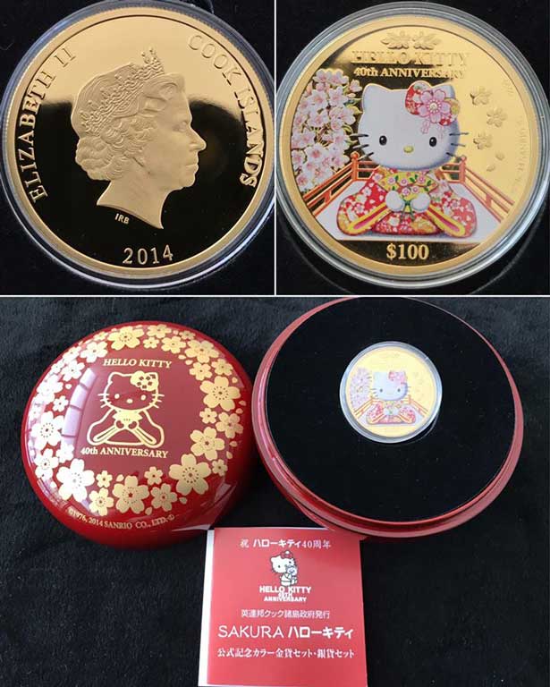 2014 Hello Kitty 40th Anniversary Gold Proof Limited Edition