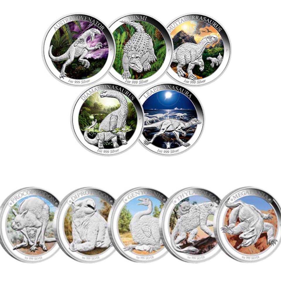 Age of Dinosaurs  Mega Fauna Coins Set from Perth Mint