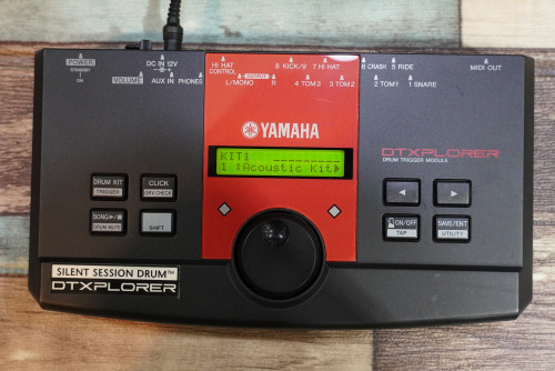 โมดูลกลองไฟฟ้า YAMAHA DTXPLORER (JAPAN) งานญี่ปุ่น ซาวด์ดีมาก มี990เสียง 10รูทริก ตั้งได้32ชุดกลอง 3 5