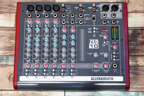 ของแท้จากญี่ปุุ่น Allen&Heath ZED-10 4ไมค์ 2สเตอ 2Aux ไฟ220V ต่อUSBได้