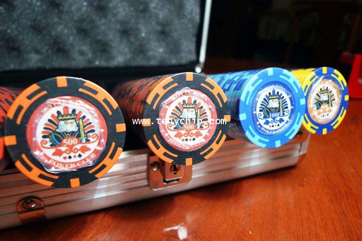ชุดเหรียญคาสิโนโป๊กเกอร์ชิพ 300 เหรียญ รุ่น King 13.5g (ชิพโป๊กเกอร์ poker chip เหรียญคาสิโน) 2
