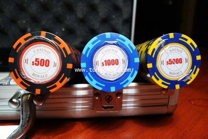 ชุดเหรียญคาสิโนโปกเกอร์ชิพ 300 เหรียญ รุ่น Casino Rayal 13.5g 2