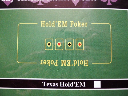 ผ้าสักหลาดปูโต๊ะ quot;ลาย Poker Texas Hold\'emquot; ขนาด 90x180 ซม