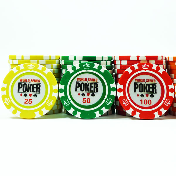 ชุดเหรียญโป๊กเกอร์ ชิพโป้กเกอร์ 300 เหรียญ รุ่น World Series Poker 13.5 g (poker chip เหรียญคาสิโน)