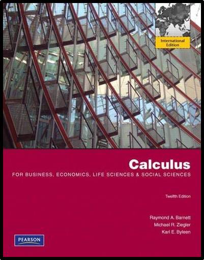 Calculus for Business, Economics, Life Sciences and Social Sciences  ISBN  9780321711007