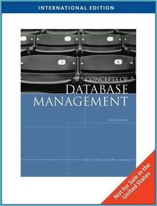 Concepts of Database Management  ISBN 9780538745321