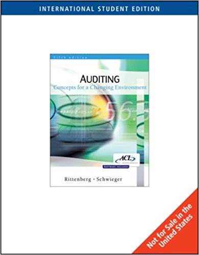 Auditing:Concepts for a Changing Environment  5E  ISBN 9780324318906