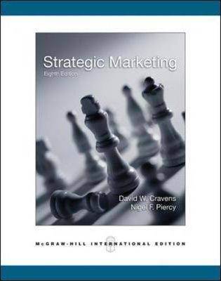 Strategic Marketing  8th Edition  ISBN 9780071244329