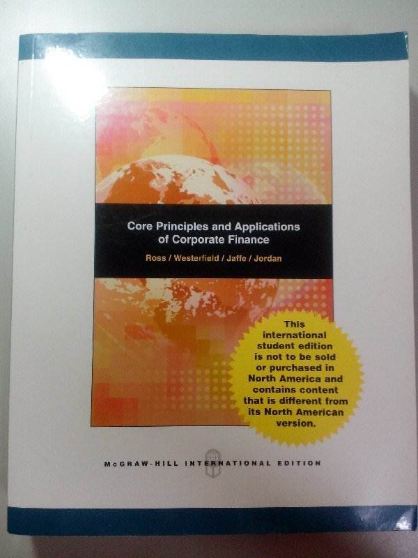 Core Principles and Applications in Corporate Finance  ISBN 9780071107785