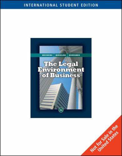 Business : Its Legal Environment , 10th Edition  ISBN 9780324659320