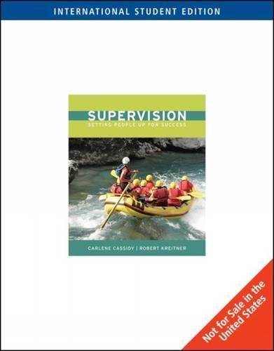 Supervision : Setting People Up for Success  1st Edition  ISBN 9780324788839