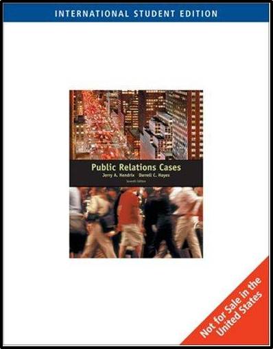 Public Relations Cases  ISBN 9780495170839