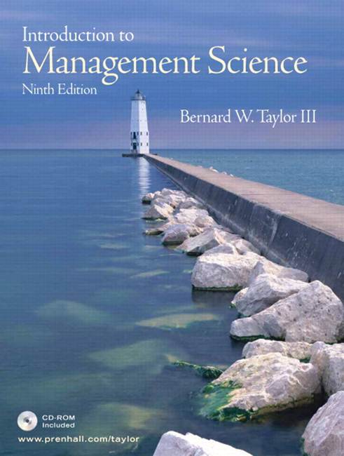 Introduction to Management Science  9E  ISBN 9780132371193