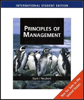 Principles of Management, International Edition, 1st Edition ISBN 9780324789188