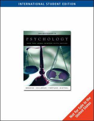 Wrightsman\'s Psychology and the Legal System   ISBN  9780495130703