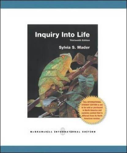 Inquiry into Life  ISBN 9781259007453
