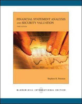 Financial Statement Analysis and Security Valuation  ISBN 9780071254328