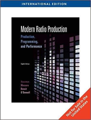 Modern Radio Production, International Edition  ISBN 9780495571438