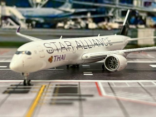 JCWings 1:400 Thai A350-900XWB Star Alliance HS-THQ XX40201 [Width 16 Length 16.5 Height 4 cm] 6