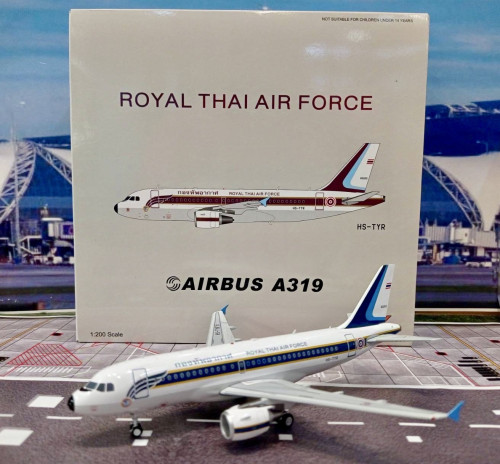 JFox Model 1:200 Royal Thai Air Force A319 HS-TYR RTAF JFA319007 