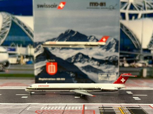 Phoenix 1:400 Swissair MD-81 HB-INN PH12021 [Width 8 Length 11 Height 2 cm]