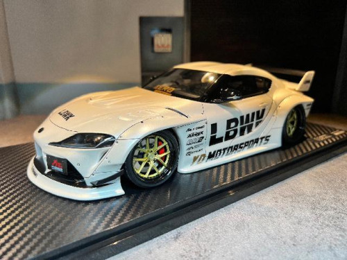  Ignition:IG2653 1:18 LB-WORKS Toyota Supra (A90) White [Width 10 Length 27 Height 7 cms]