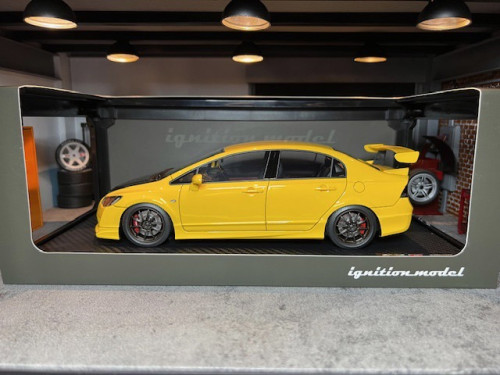 Ignition [IG2831] 1:18 Honda Civic(FD2) Type R Yellow [Width 10 Length 27 Height 7 cms] 9