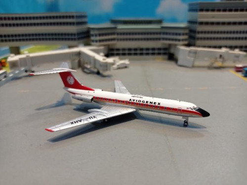 Panda 52303 1:400 Aviogenex TU-134A YU-AHK [Width 7 Length 9.5 Height 2 cm] 1