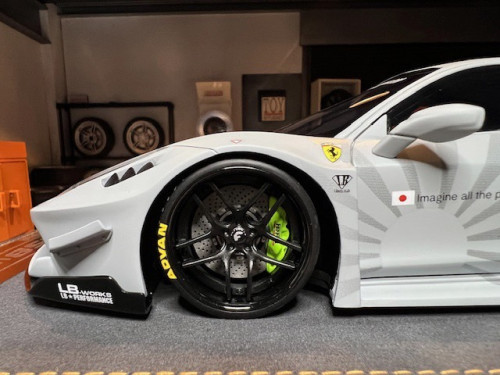 Ares Model AM24F008 1:18 LB-Silhouette Works Ferrari 458 GT Matt Grey [Width 11 Length 27 Height 5 c 7