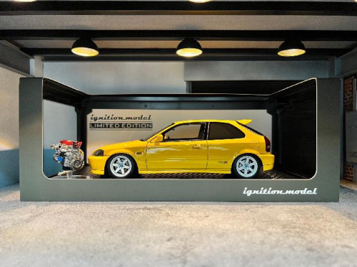 Ignition:IG2675 1:18 Honda Civic (EK9) Type R Yellow With