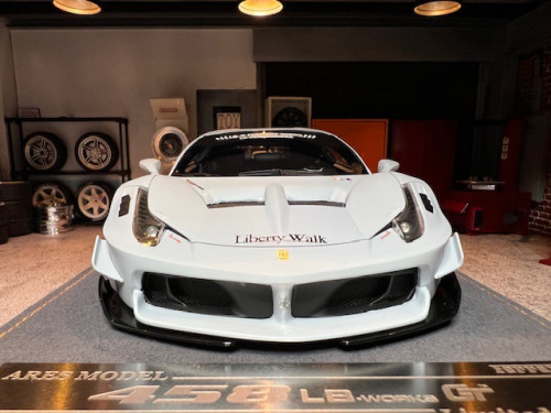Ares Model AM24F008 1:18 LB-Silhouette Works Ferrari 458 GT Matt Grey [Width 11 Length 27 Height 5 c 5