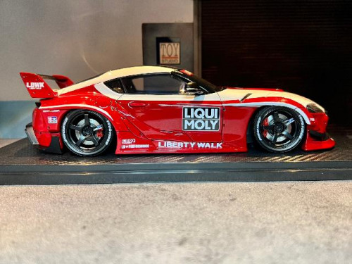 IG2651 1:18 LB-Works Toyota Supra (A90) White/Red [Width 10 Length 24 Height 7 cms] 5