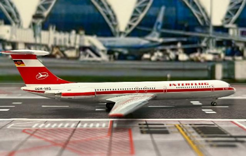Phoenix 1:400 Interflug IL-62 DDR-SEG PH12051 [Width 11 Length 13.5 Height 3 cm] 4