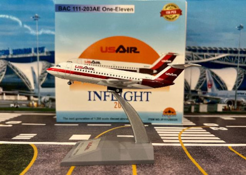 Inflight 1:200 USAir BAC 111-203AE One-Eleven N1547 IF111US0325 [Width 13 Length 13 Height 3.5 cm]