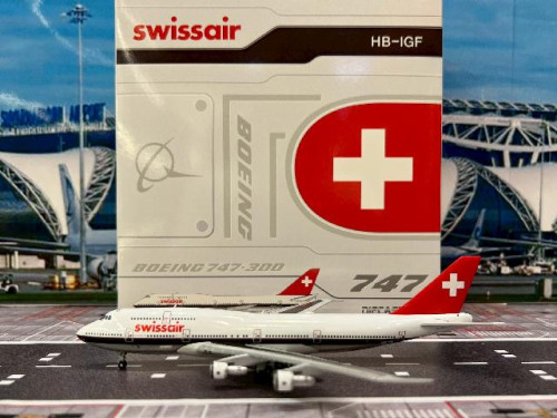 JC Wings 1:400 Swissair 747-300 HB-IGF XX40281 [Width 16 Length 17.5 Height 4.5 cm]