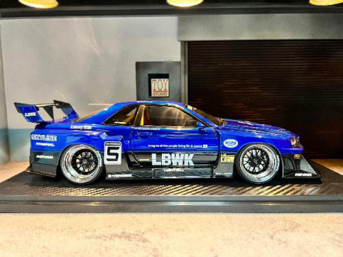 IG2705 1:400 LB-ER34 Super Silhouette Skyline Blue/Black [Width 10 Length 27 Height 8 cms] 5