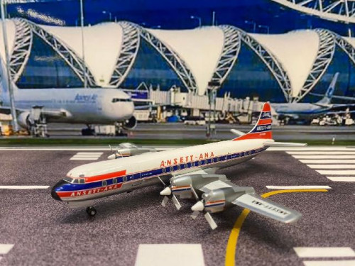 Inflight 1:200 Ansett-ANA L-188 VH-RMB IF188AN092P [Width 15 Length 15.5 Height 5 cm]