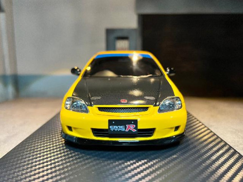 Ignition IG2676 1:18 Honda Civic(EK9) Type R Yellow [Width 9 Length 23 Height 7 cm] 6