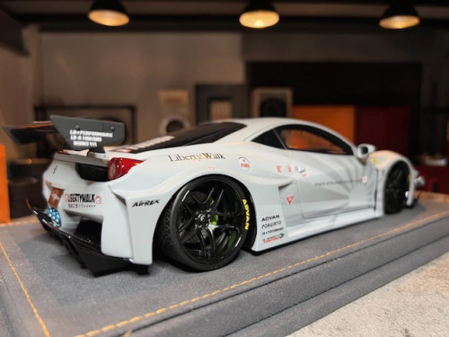 Ares Model AM24F008 1:18 LB-Silhouette Works Ferrari 458 GT Matt Grey [Width 11 Length 27 Height 5 c 3